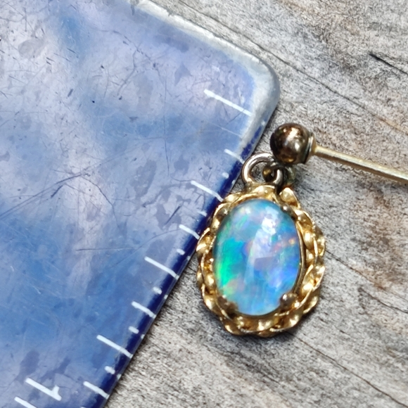 Antique opal earrings - Picture 7 of 7